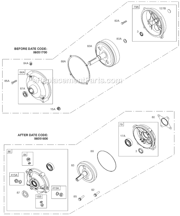 Page C Diagram and Parts List for 92200SERIES 0007-1250 Briggs and Stratton Engine
